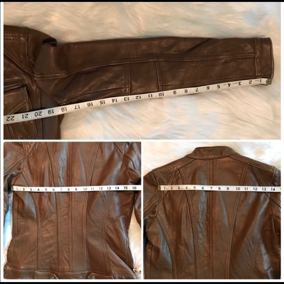 ❌SOLD❌ XS-S MK Michael Kors leather moto jacket - Picture 6 of 8